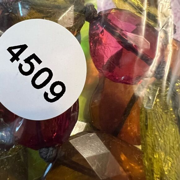 Chunky Chico’s Statement Necklace red pink irange faceted beads 4509 - Picture 5 of 5